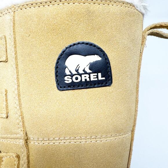 Sorel Tan Suede Tivoli High II Lace Up Boots Sz 6 Microfleece Lining Waterproof - Picture 8 of 10